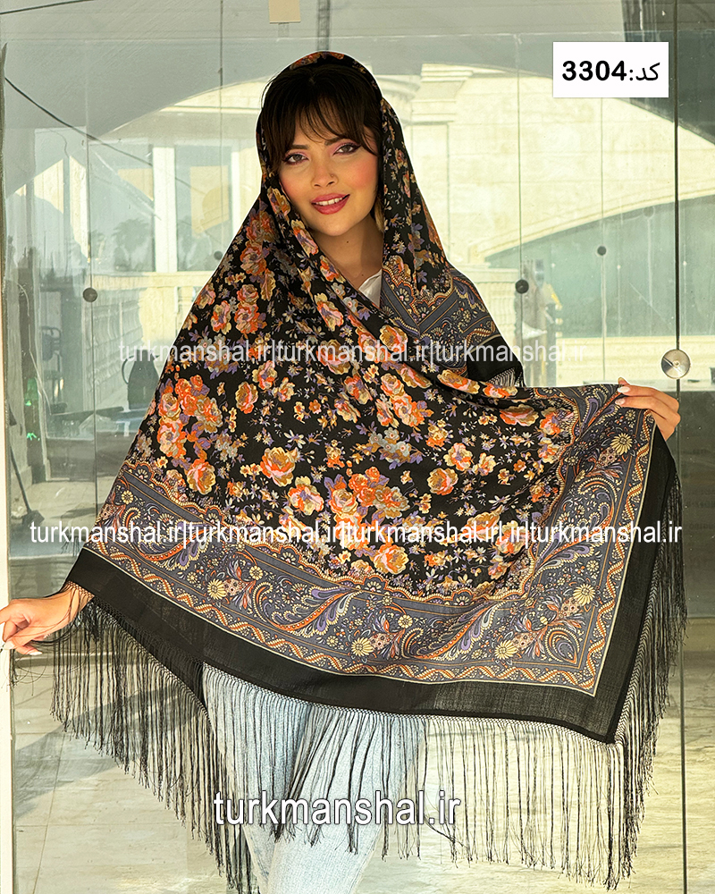 روسری ترکمنی طرح ایتالیایی