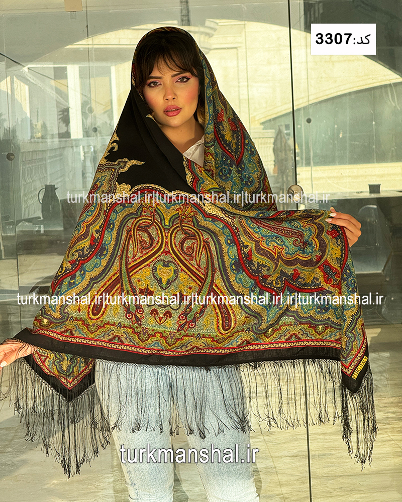 روسری ترکمنی طرح ایتالیایی