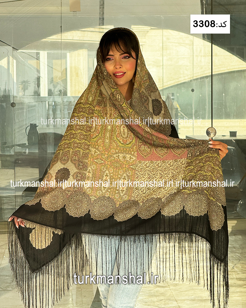 روسری ترکمنی طرح ایتالیایی