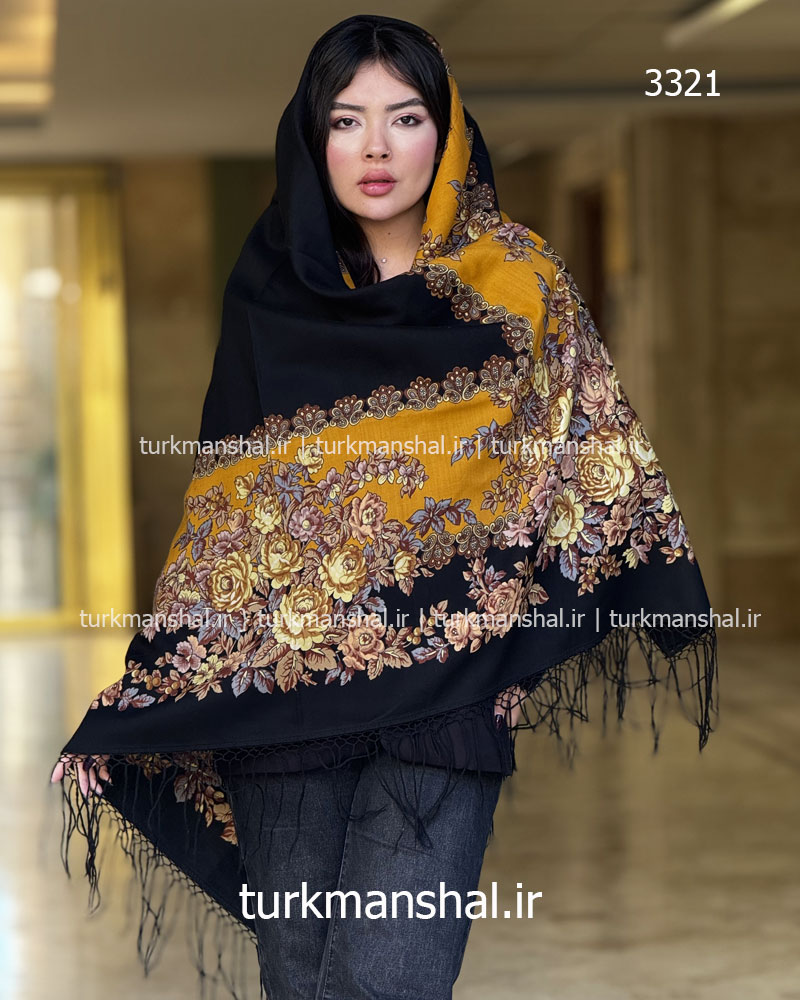 روسری ترکمنی پشمی اصیل