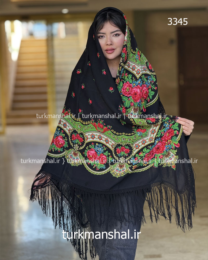 روسری ترکمنی پشمی اصیل