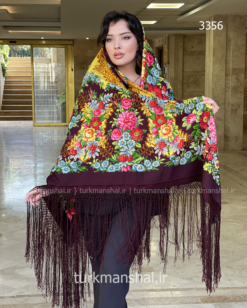 روسری ترکمنی پشمی اصیل
