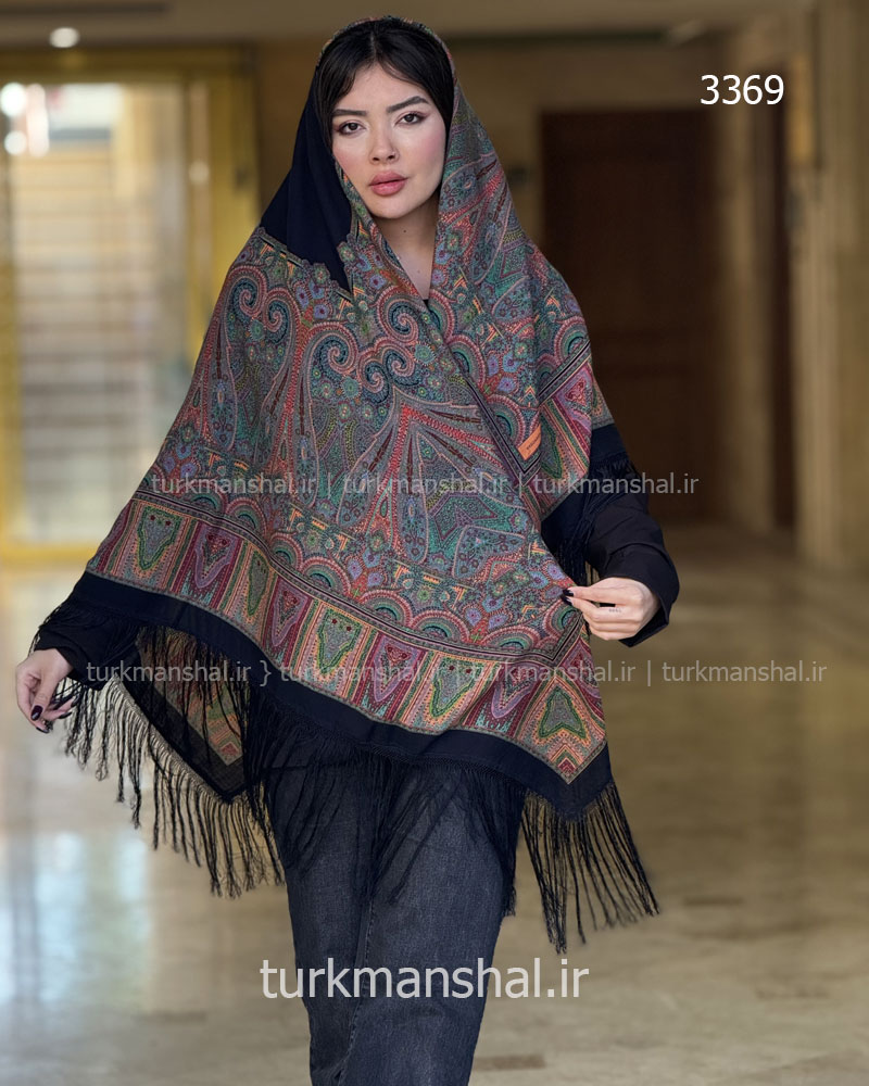 روسری ترکمنی طرح ایتالیایی