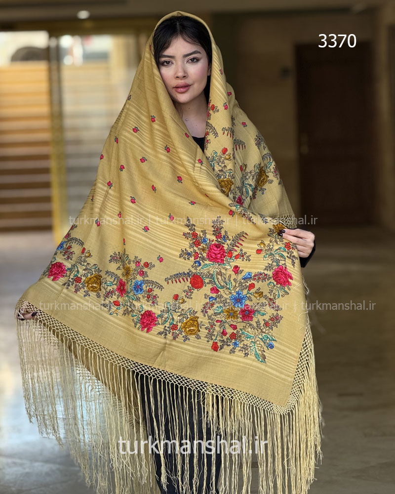 روسری ترکمنی پشمی اصیل