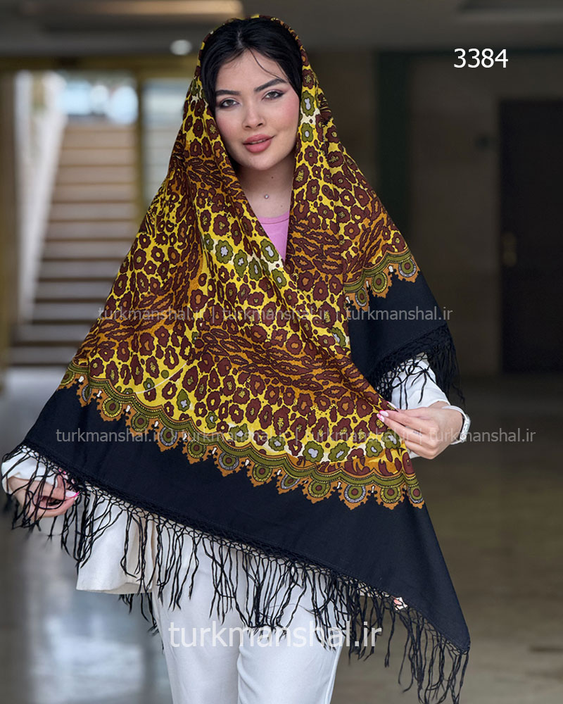 روسری ترکمنی پشمی اصیل