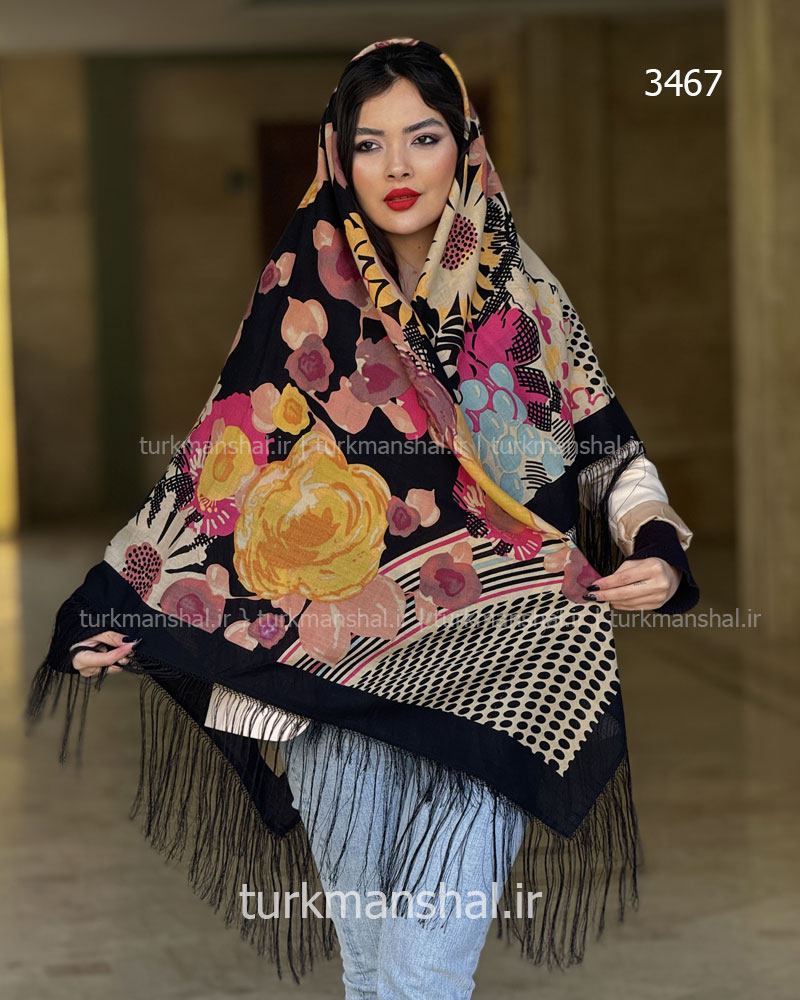 روسری ترکمنی طرح ایتالیایی