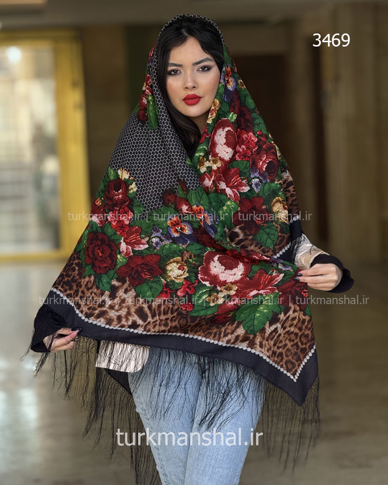 روسری ترکمنی طرح ایتالیایی