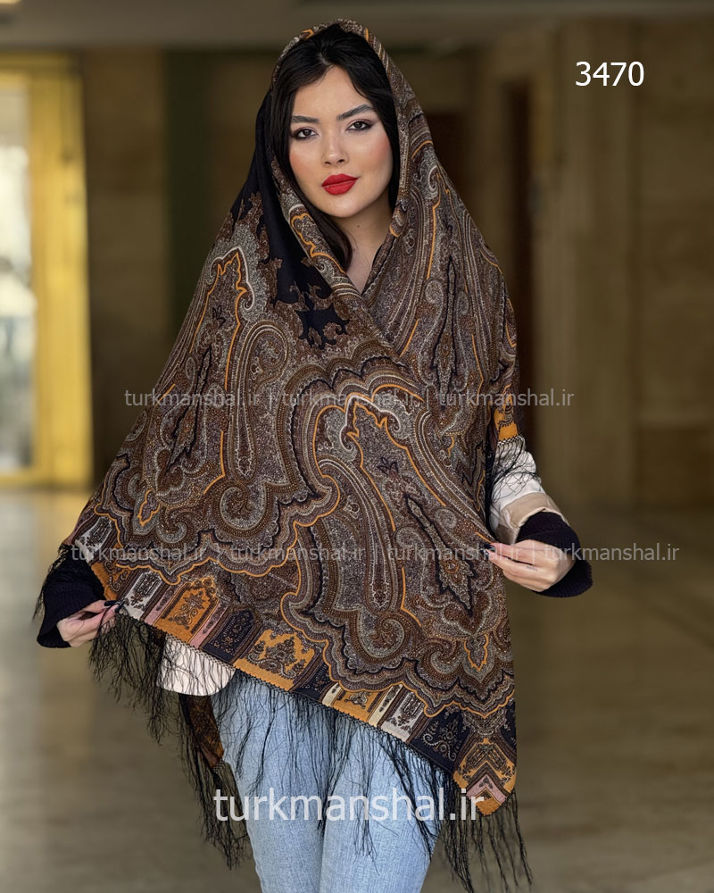 روسری ترکمنی طرح ایتالیایی