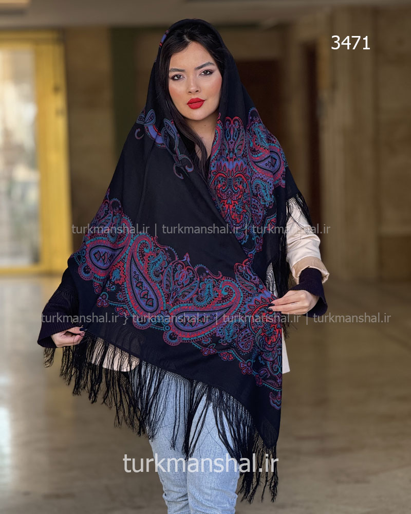 روسری ترکمنی طرح ایتالیایی