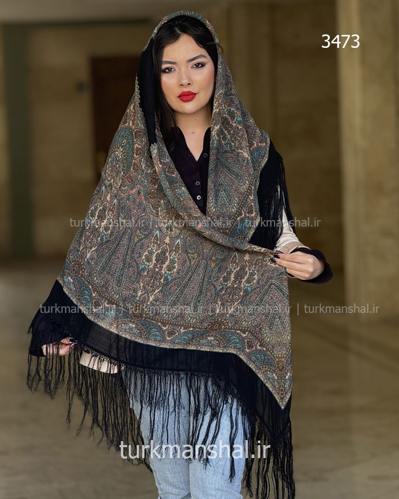 روسری ترکمنی طرح ایتالیایی