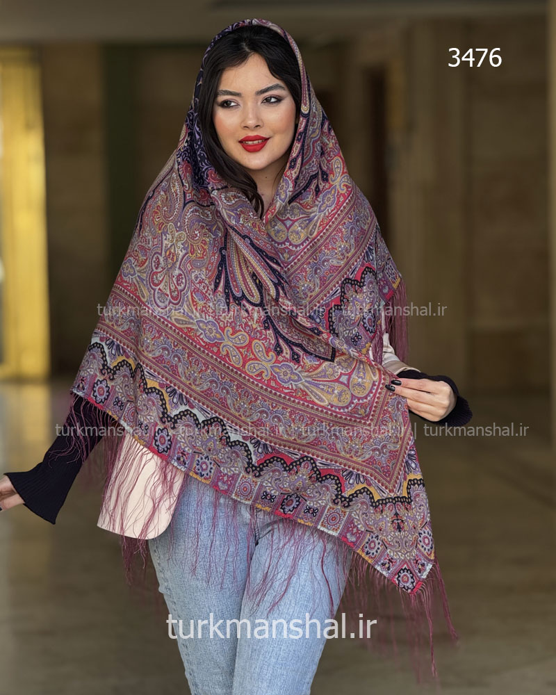 روسری ترکمنی طرح ایتالیایی