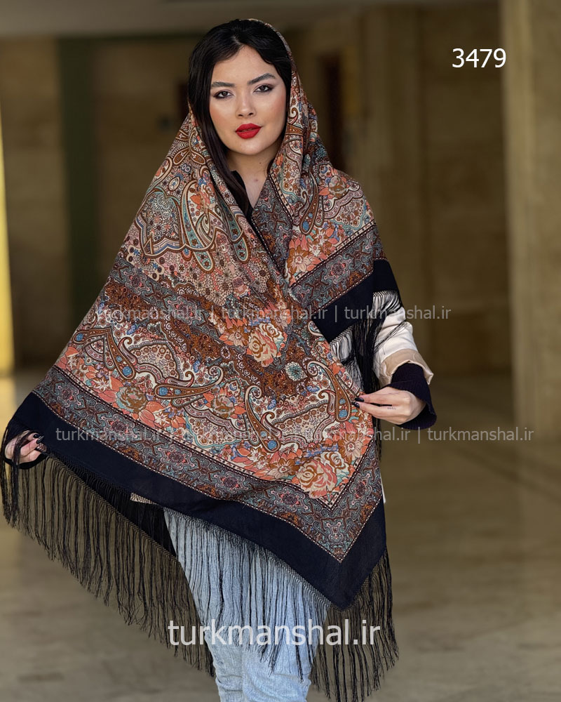 روسری ترکمنی طرح ایتالیایی