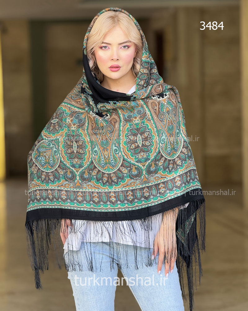 روسری ترکمنی طرح ایتالیایی