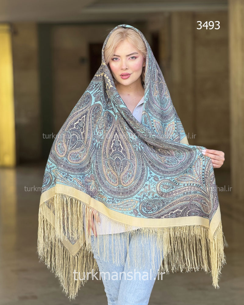 روسری ترکمنی طرح ایتالیایی