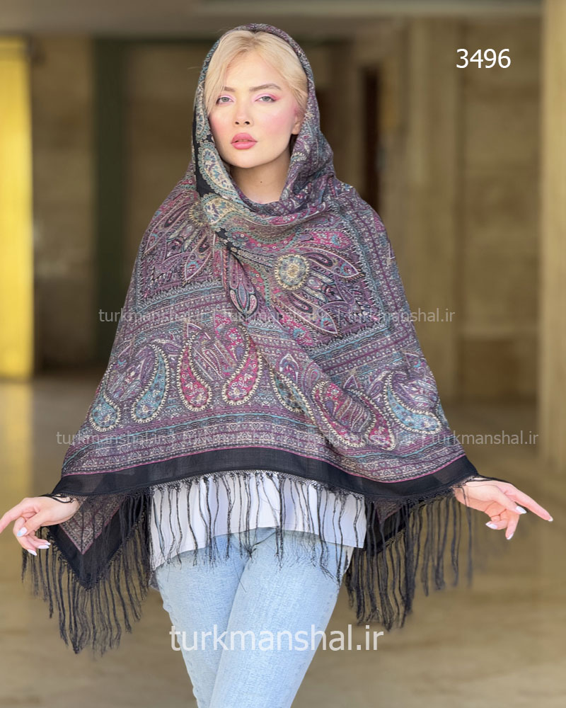 روسری ترکمنی طرح ایتالیایی