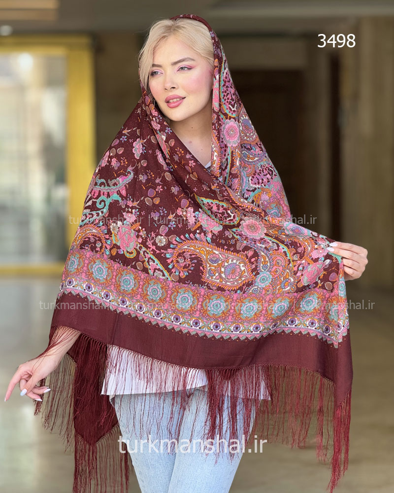روسری ترکمنی طرح ایتالیایی