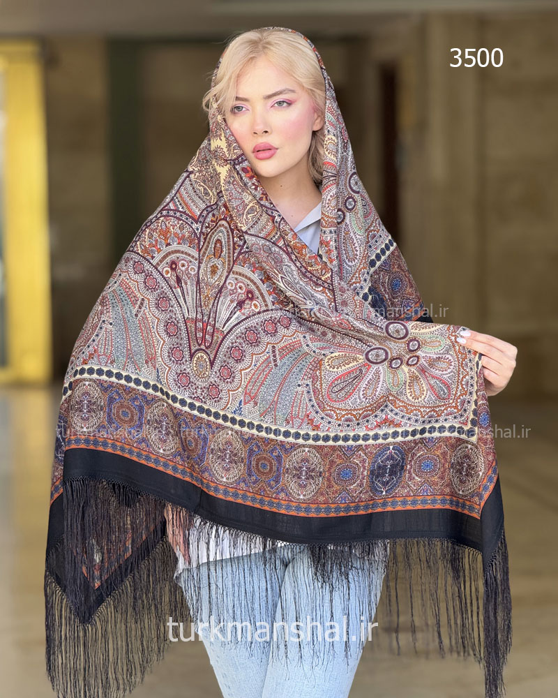 روسری ترکمنی طرح ایتالیایی