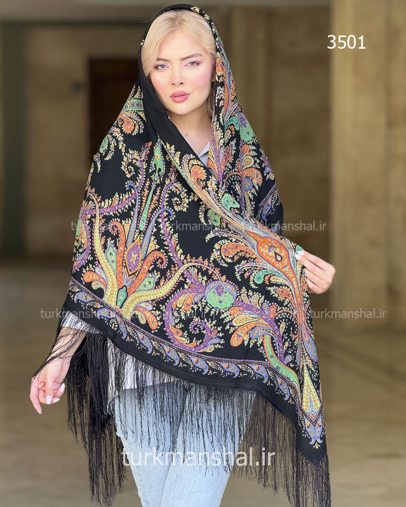 روسری ترکمنی طرح ایتالیایی