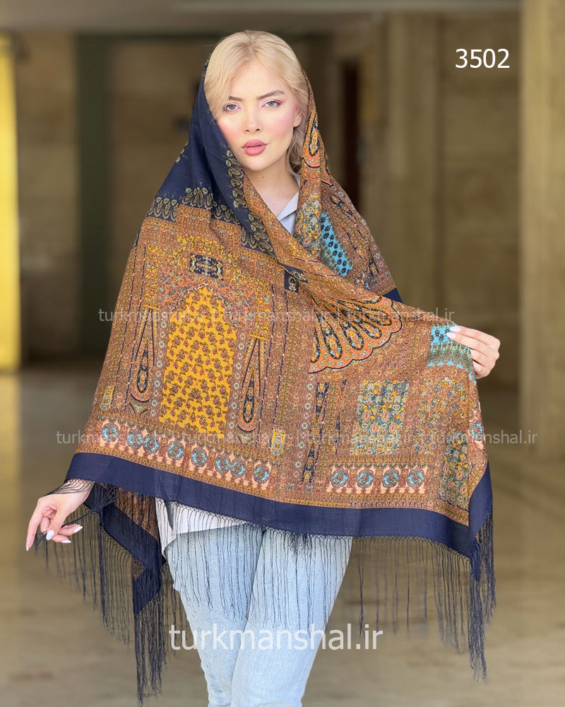 روسری ترکمنی طرح ایتالیایی