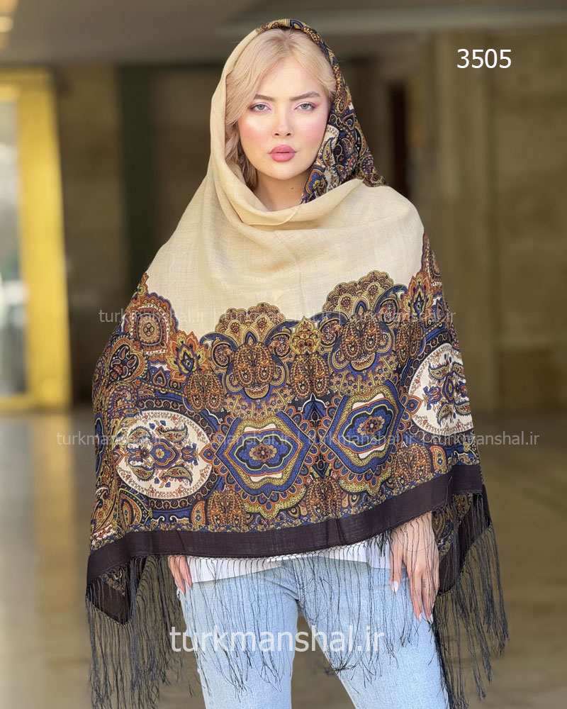 روسری ترکمنی طرح ایتالیایی