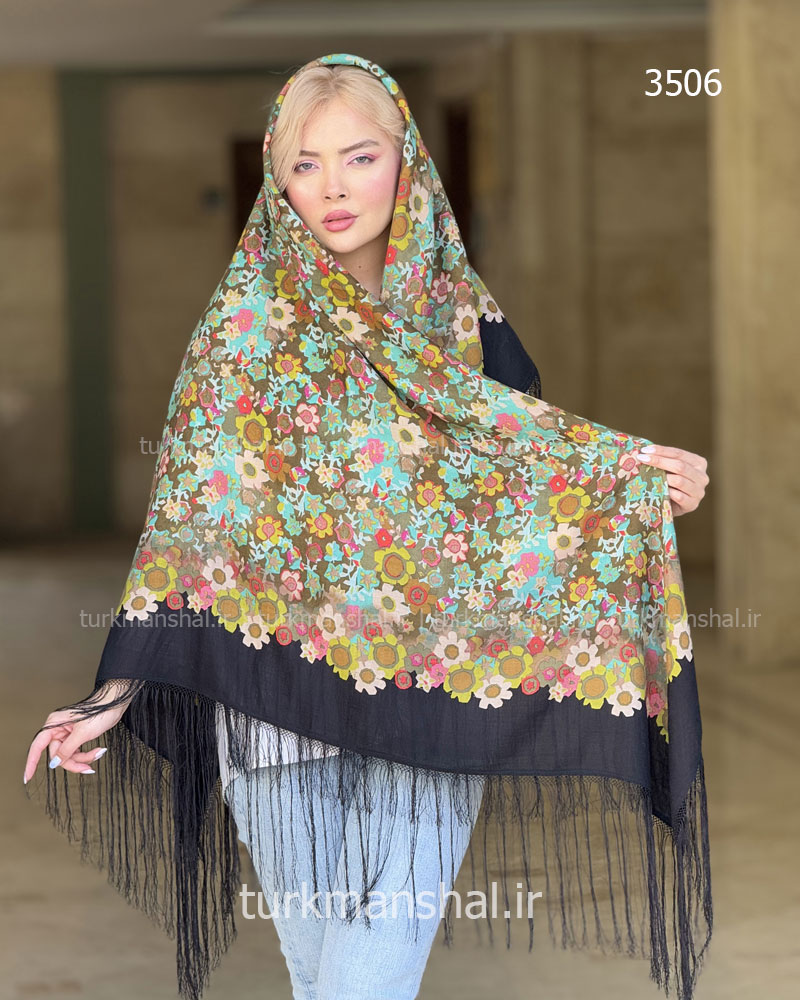 روسری ترکمنی طرح ایتالیایی