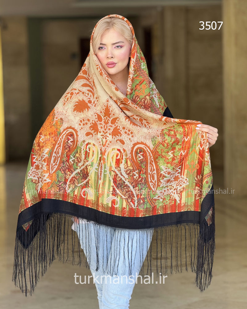 روسری ترکمنی طرح ایتالیایی