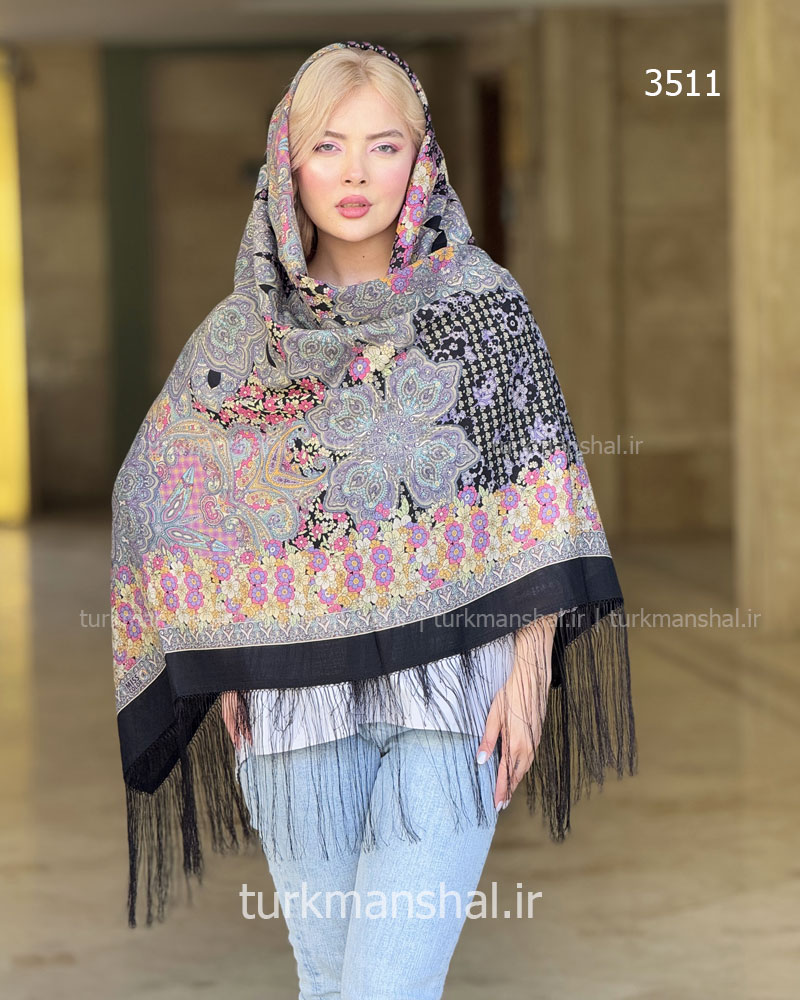 روسری ترکمنی طرح ایتالیایی