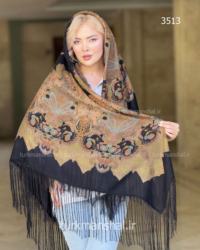 روسری ترکمنی طرح ایتالیایی