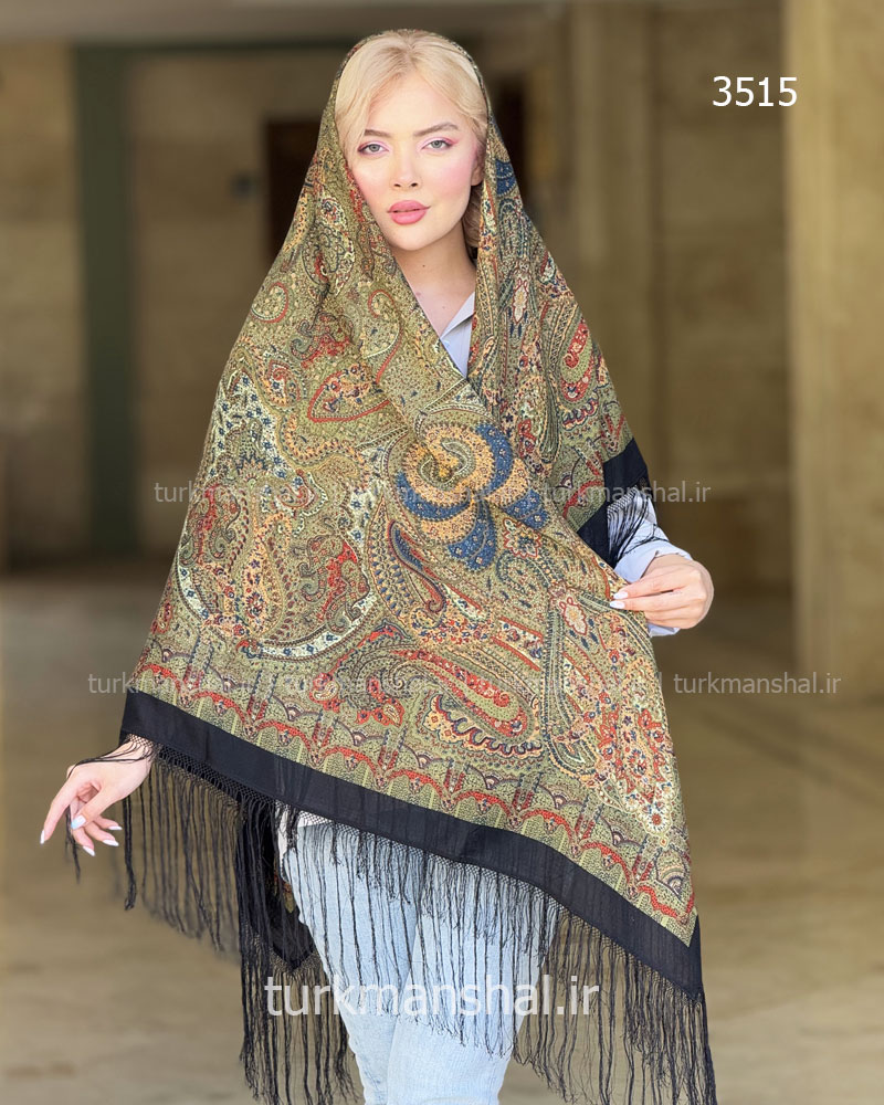 روسری ترکمنی طرح ایتالیایی