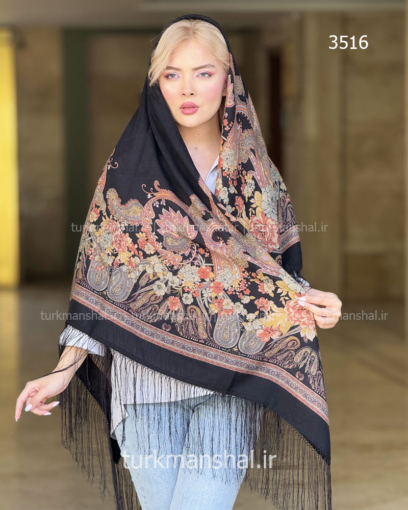 روسری ترکمنی طرح ایتالیایی