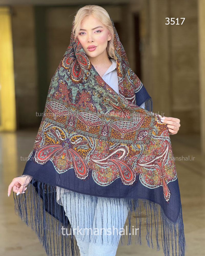 روسری ترکمنی طرح ایتالیایی