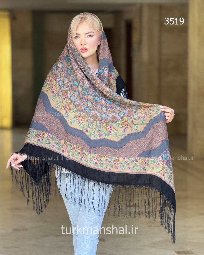 روسری ترکمنی طرح ایتالیایی