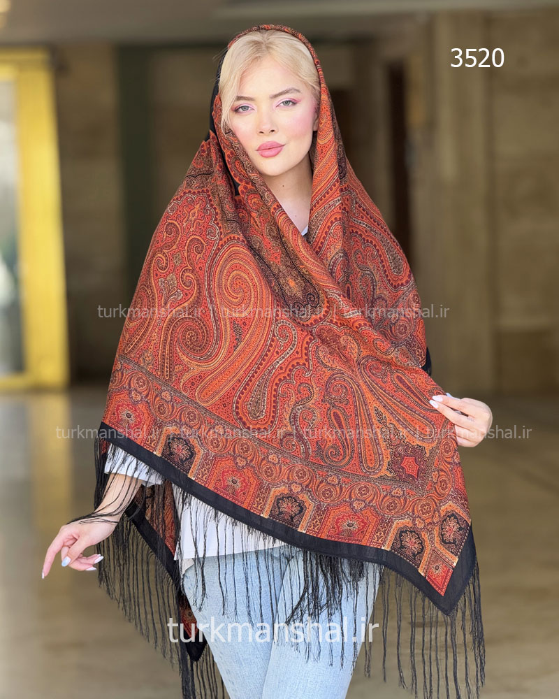 روسری ترکمنی طرح ایتالیایی