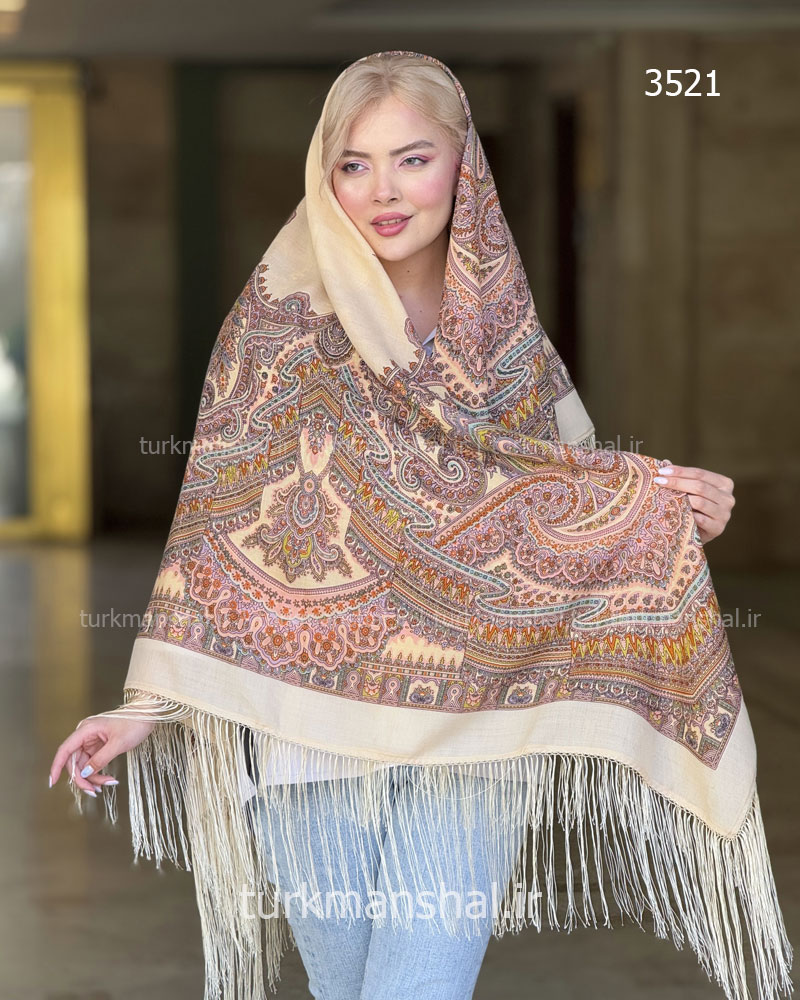 روسری ترکمنی طرح ایتالیایی