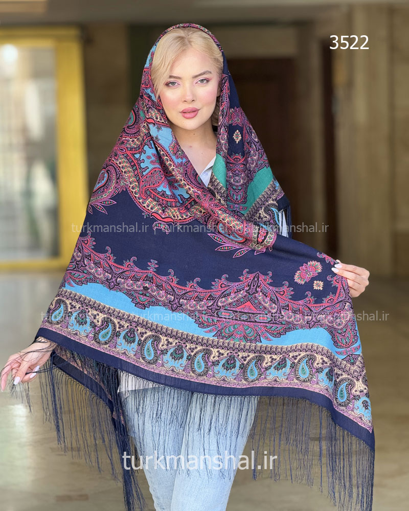 روسری ترکمنی طرح ایتالیایی