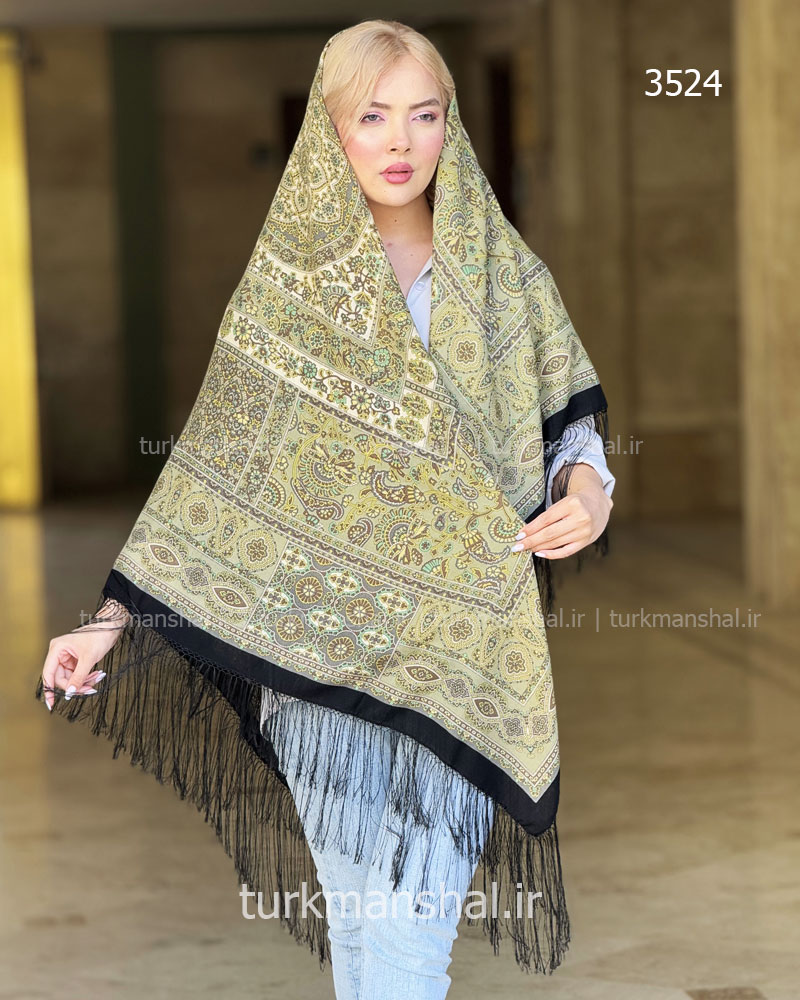 روسری ترکمنی طرح ایتالیایی