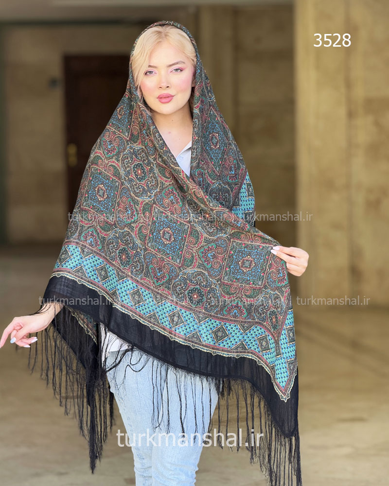 روسری ترکمنی طرح ایتالیایی