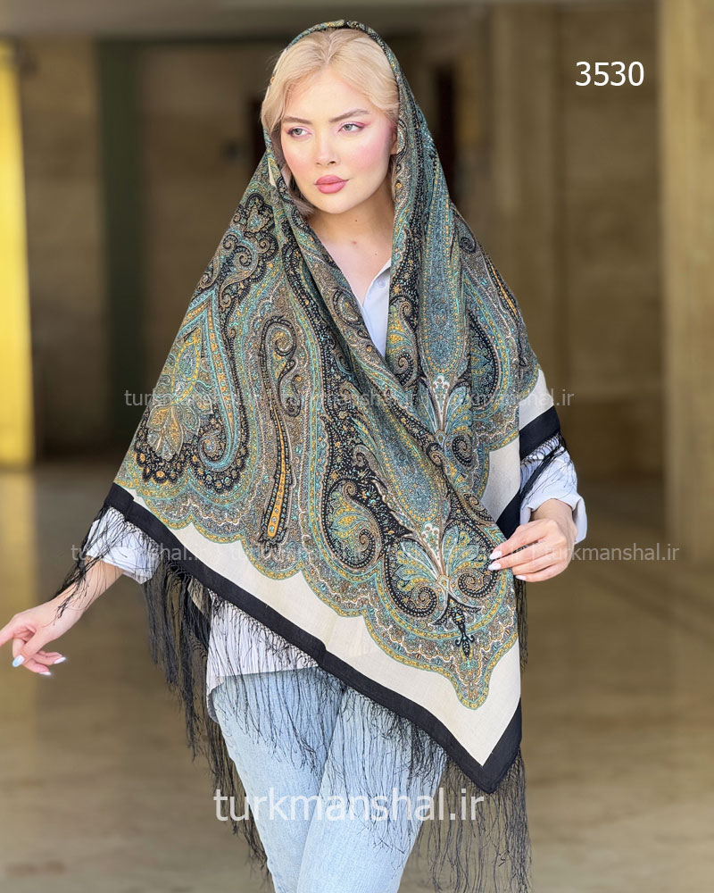 روسری ترکمنی طرح ایتالیایی