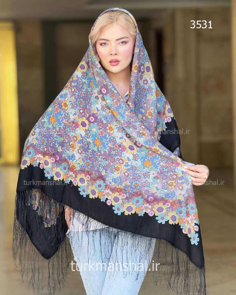 روسری ترکمنی طرح ایتالیایی