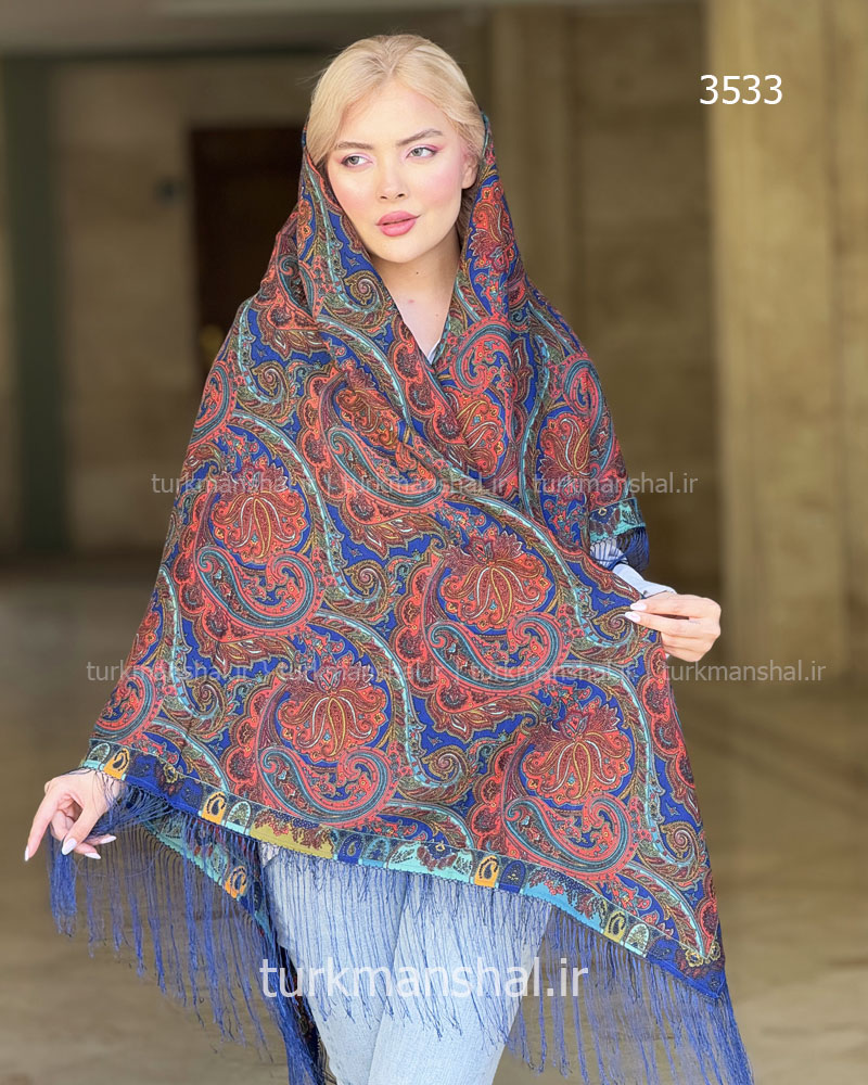 روسری ترکمنی طرح ایتالیایی