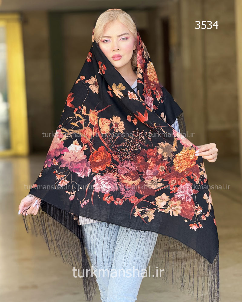 روسری ترکمنی طرح ایتالیایی