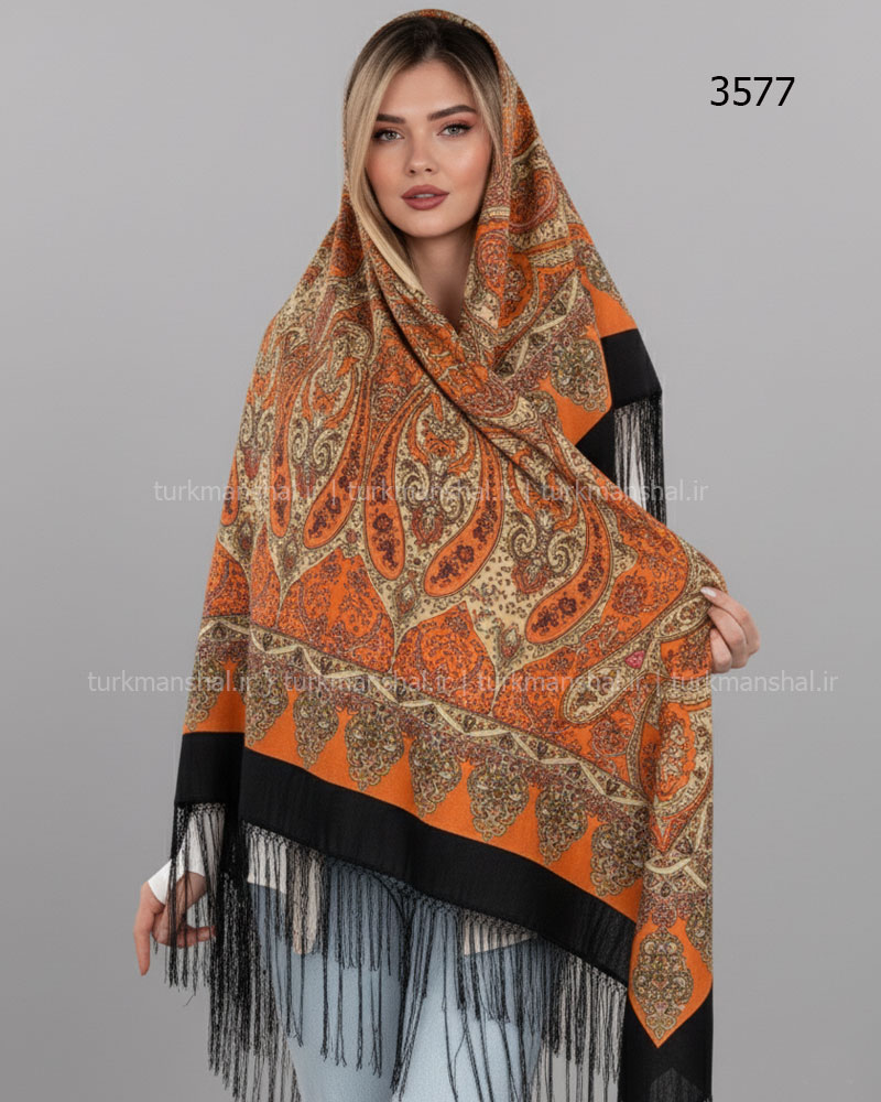 روسری ترکمنی طرح ایتالیایی