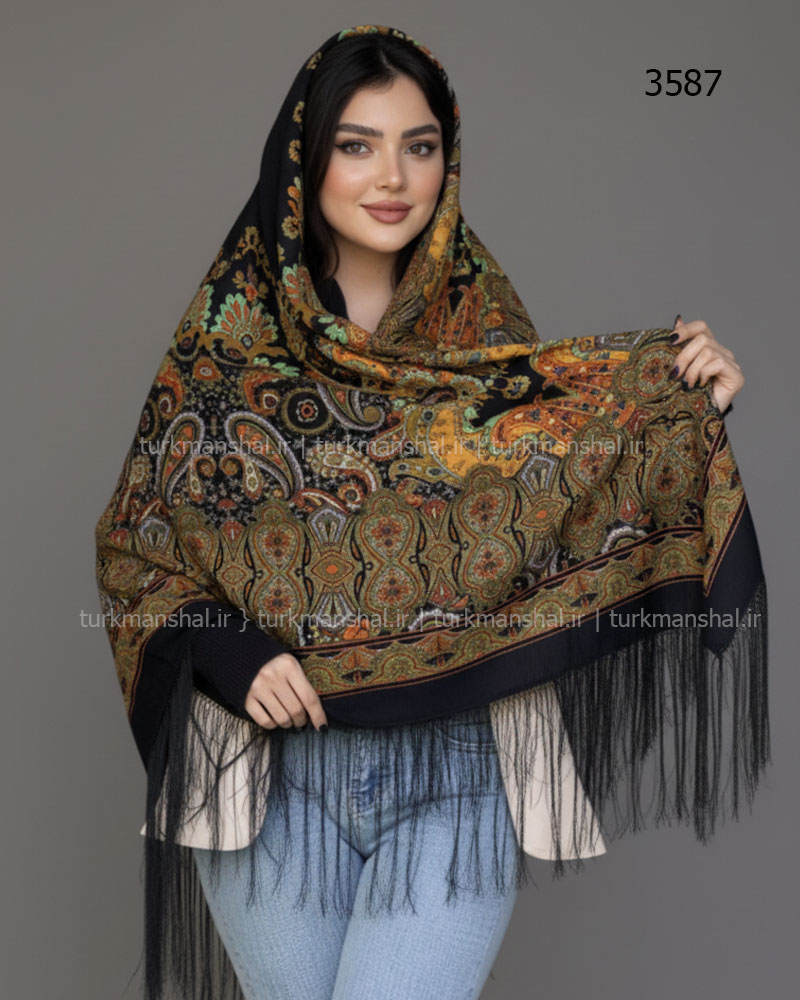 روسری ترکمنی طرح ایتالیایی