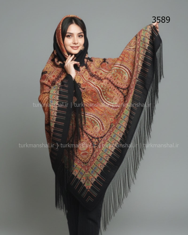 روسری ترکمنی طرح ایتالیایی