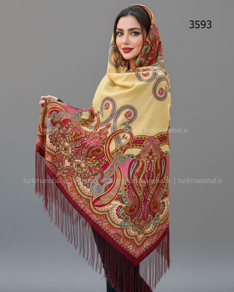 روسری ترکمنی طرح ایتالیایی
