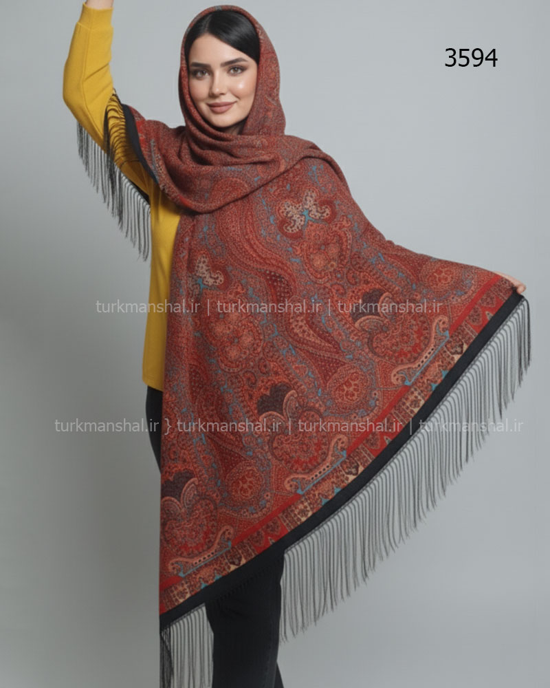 روسری ترکمنی طرح ایتالیایی