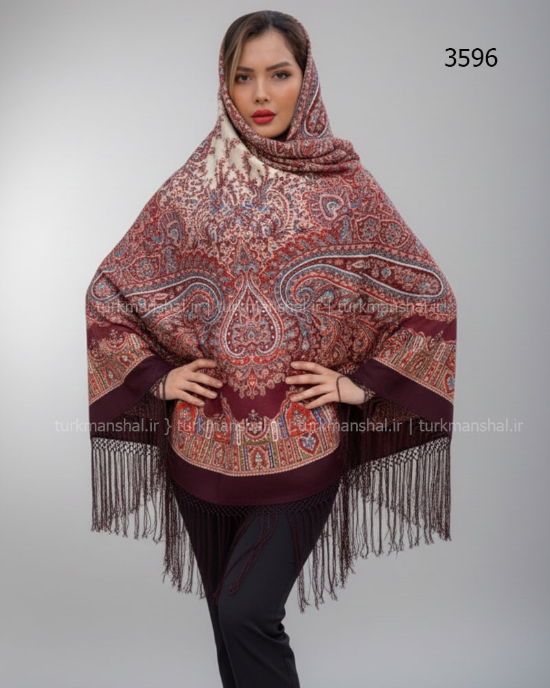 روسری ترکمنی پشمی اصیل