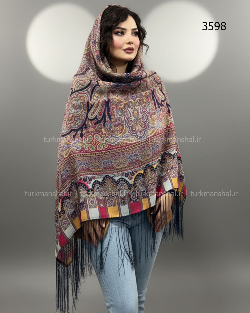 روسری ترکمنی طرح ایتالیایی