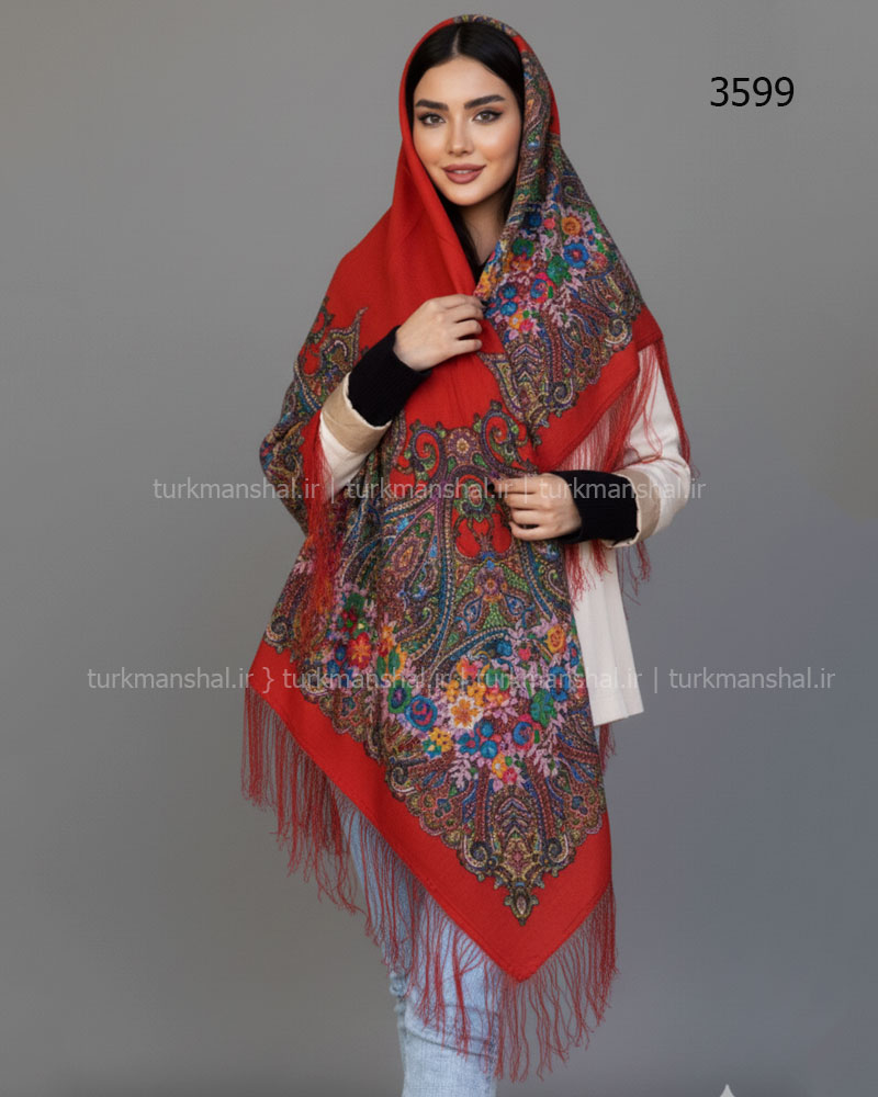 روسری ترکمنی طرح ایتالیایی