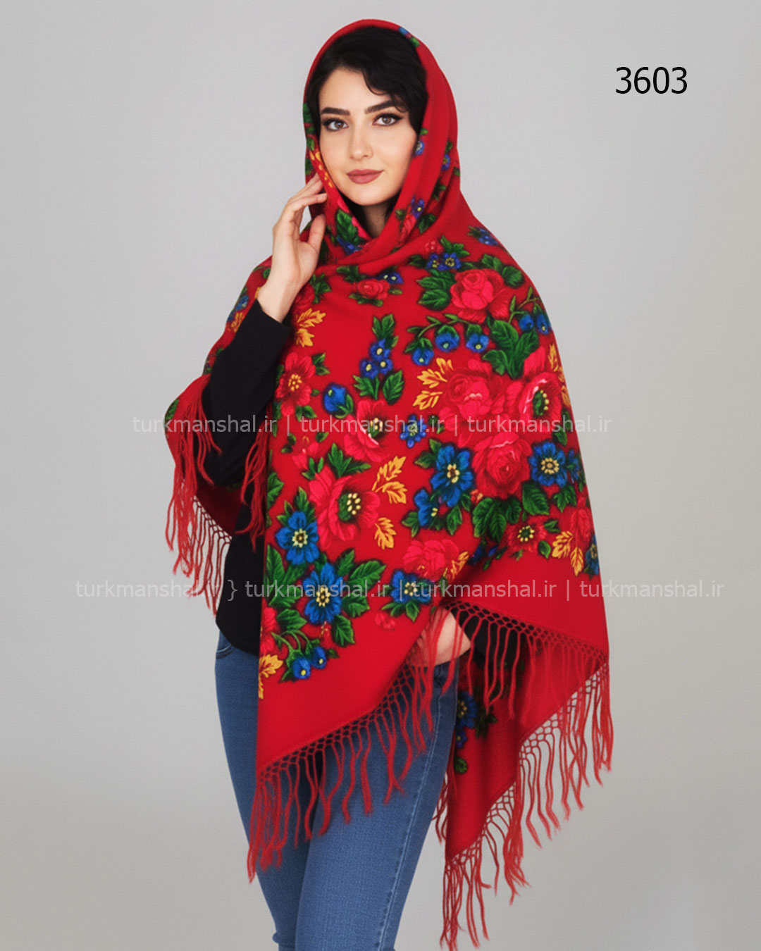 روسری ترکمنی پشمی اصیل